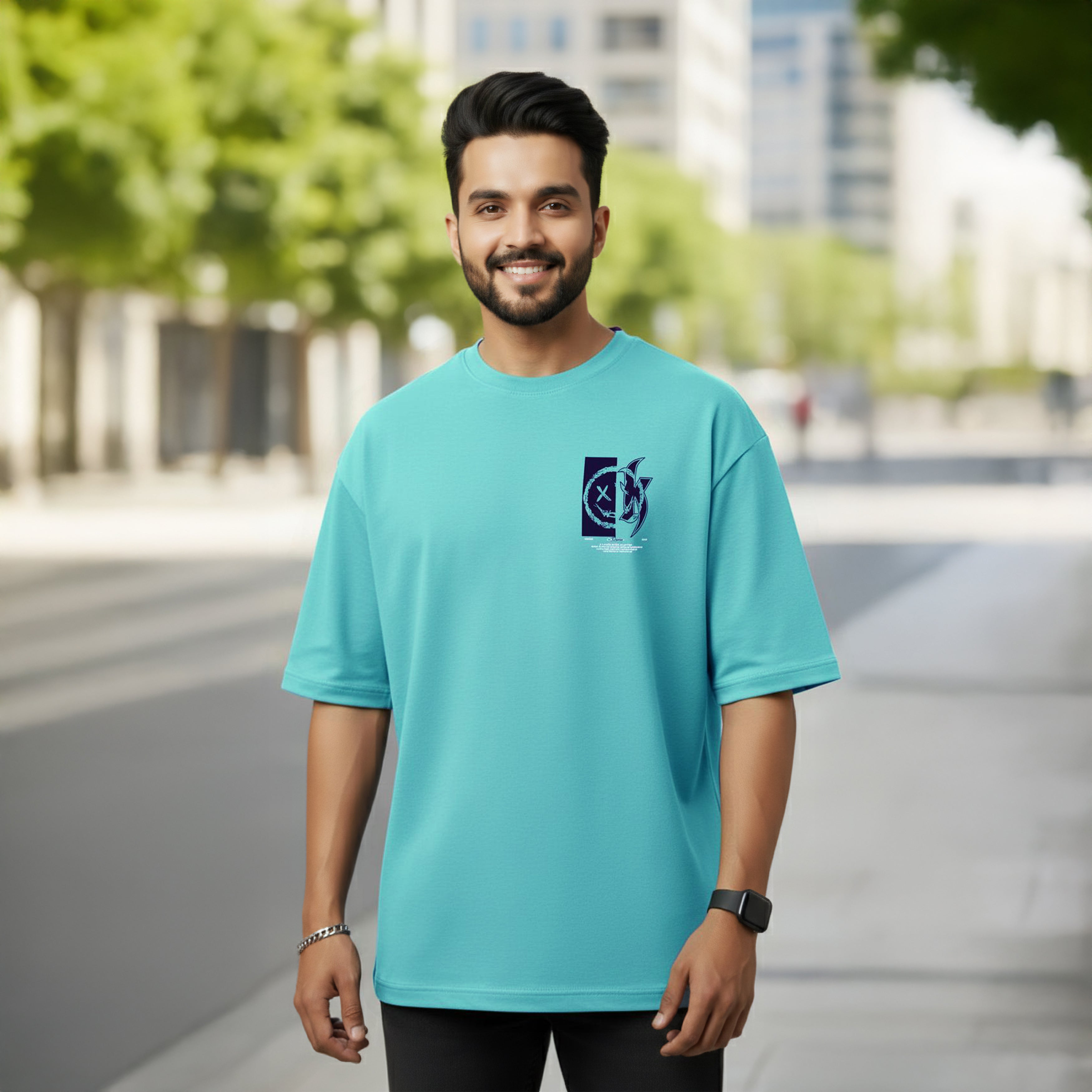 “II OK funky t shirts for men oversized graphic”